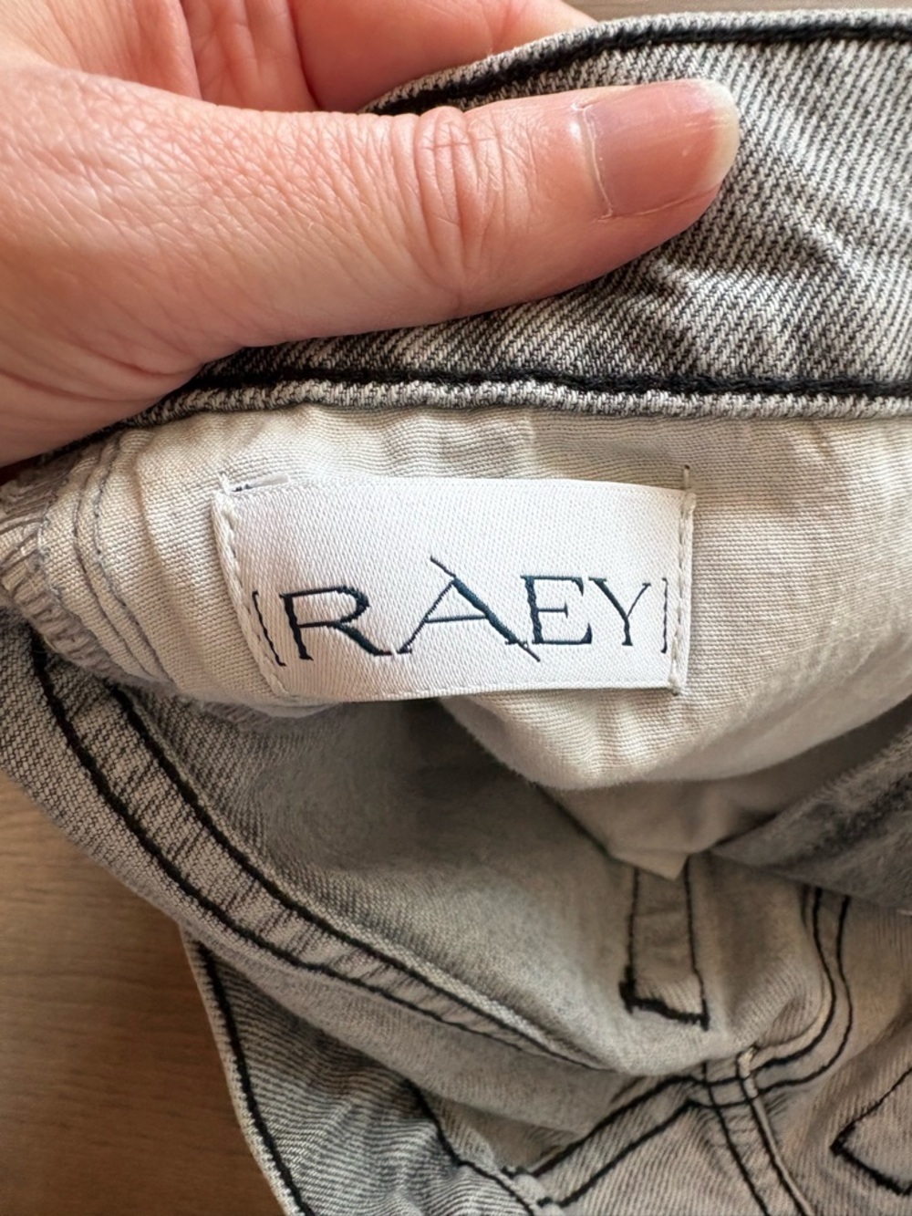 Raey High-Rise Micro Denim Gray Shorts- size 24 - Picture 3 of 7